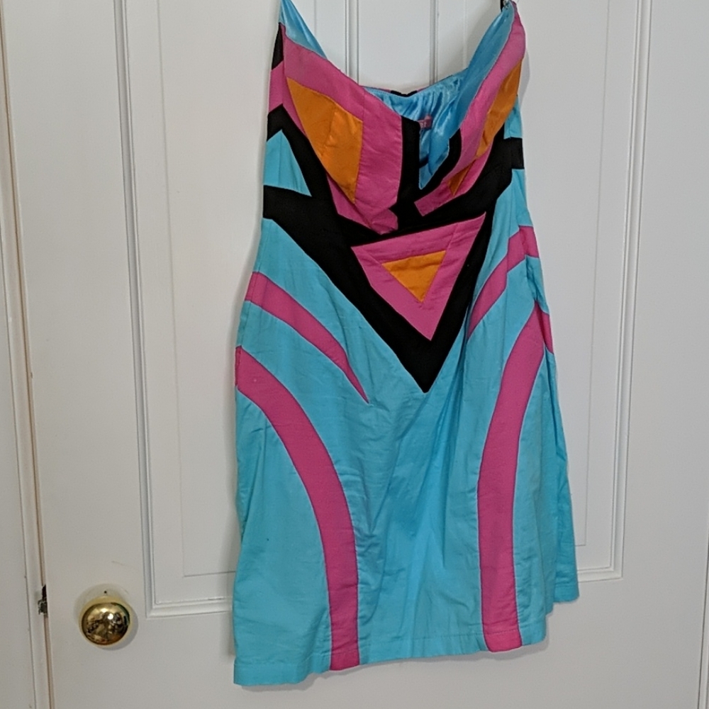 Block colored dress